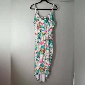 Floral dress with tulip skirt